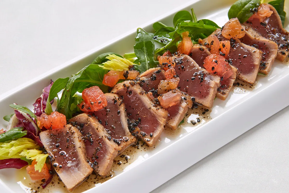 Tataki di tonno con verdure